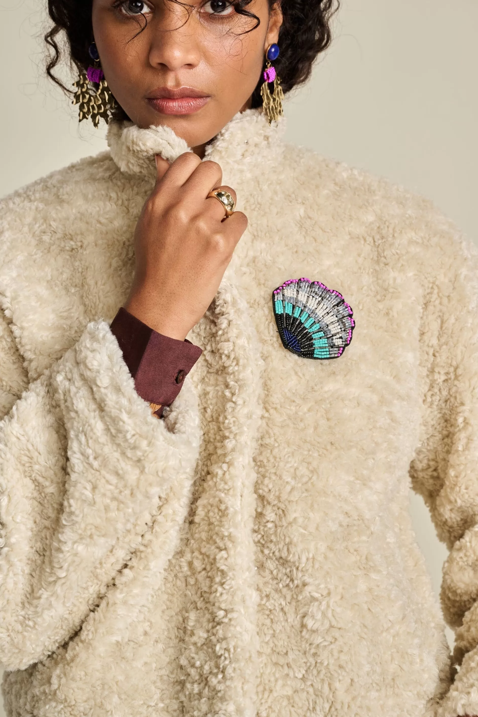 jacket_teddy_ecru_4.webp POM Amsterdam JACKET Teddy Ecru | Jassen & Blazers