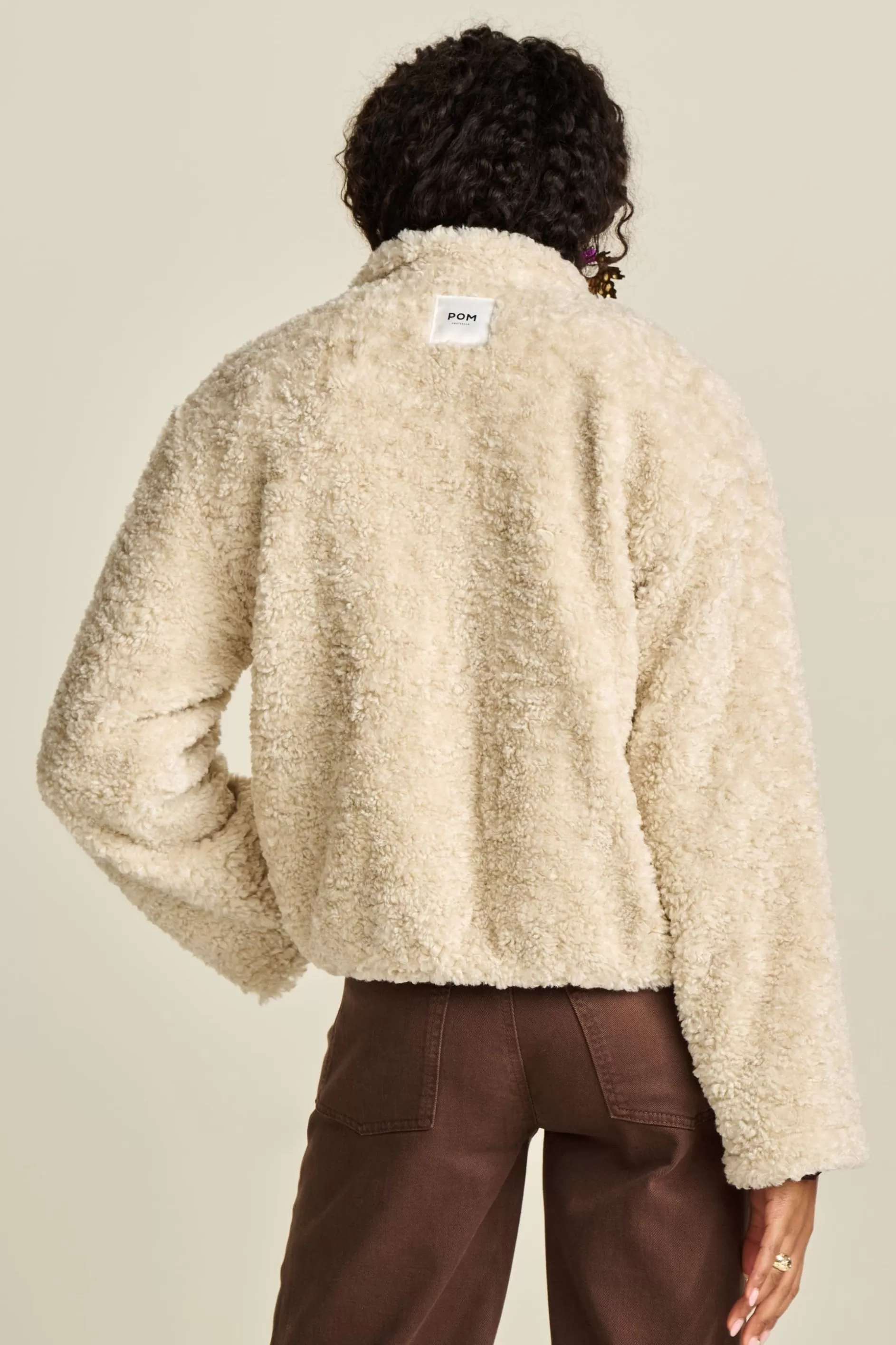 jacket_teddy_ecru_6.webp POM Amsterdam JACKET Teddy Ecru | Jassen & Blazers
