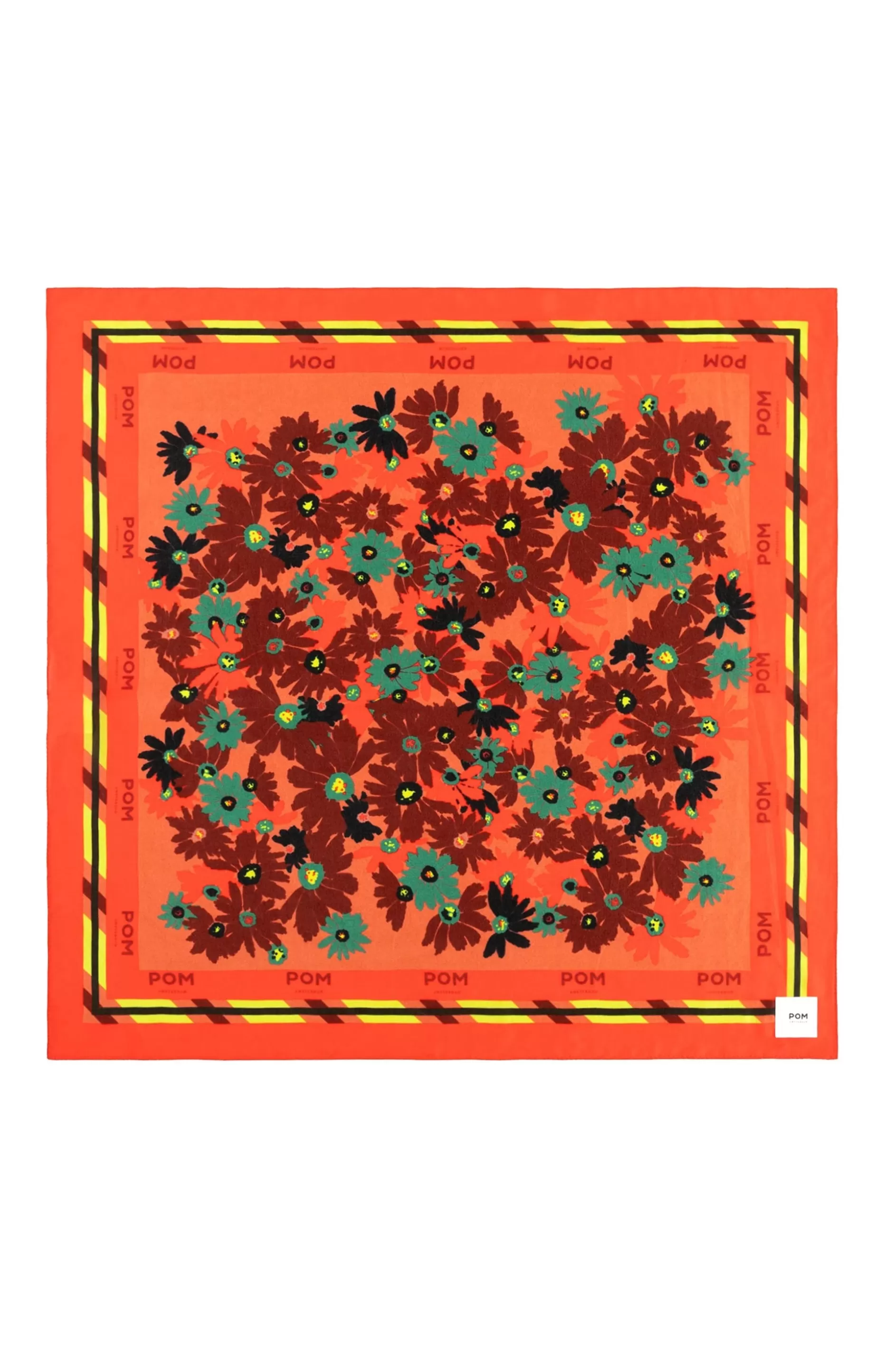 POM Amsterdam SJAAL Silk Floral Pink | Sjaals